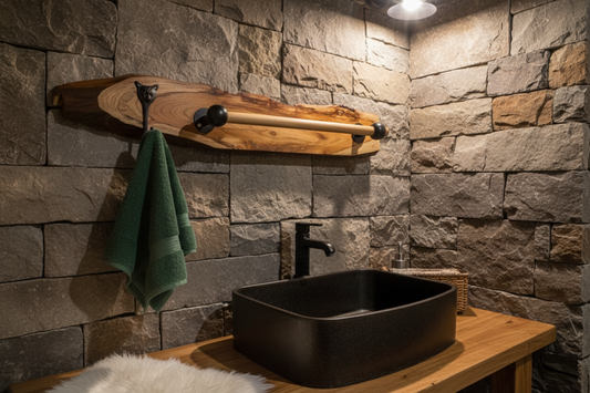 Wooden Coat Hook Wall Mount Towel Bar | Modern Wall Hooks | Wooden Towel Hanger | Unique Minimalist Scandinavian| Kitchen Towel Holder