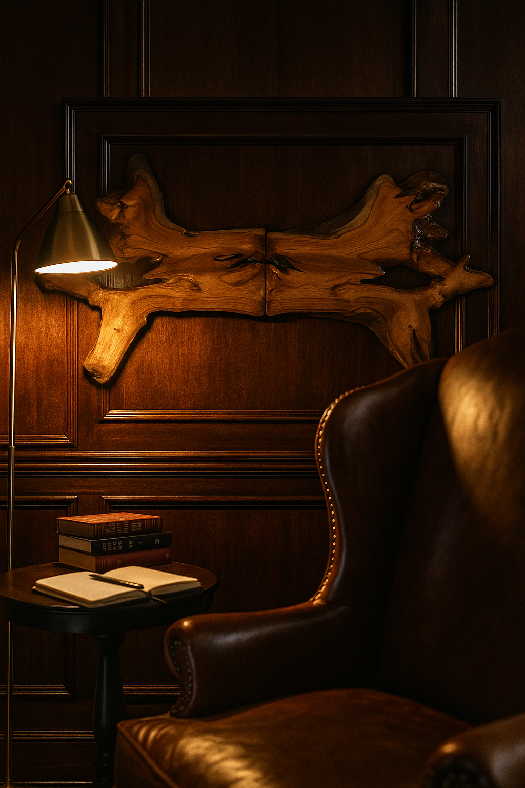 The Whisper of Wood - Handcrafted Teak Wood Wall Art | Live Edge Wooden Wall Décor | Natural Organic Sculpture