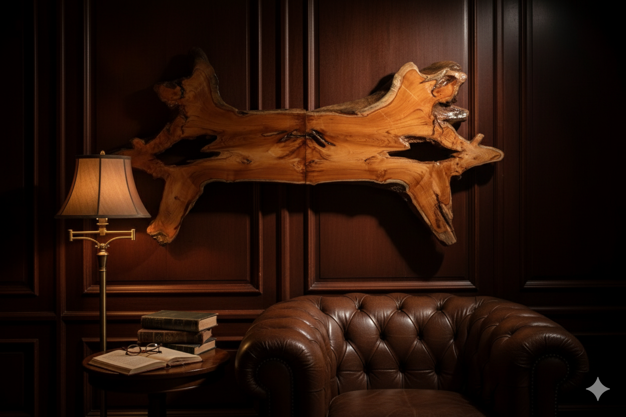 The Whisper of Wood - Handcrafted Teak Wood Wall Art | Live Edge Wooden Wall Décor | Natural Organic Sculpture